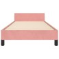 vidaXL Giroletto con Testiera Rosa 80x200 cm in Velluto vidaXL Giroletto con Testiera Rosa 80x200 cm in Velluto