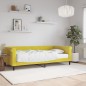 vidaXL Divano Letto con Materasso Giallo 100x200 cm in Velluto vidaXL Divano Letto con Materasso Giallo 100x200 cm in Velluto