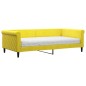 vidaXL Divano Letto con Materasso Giallo 100x200 cm in Velluto vidaXL Divano Letto con Materasso Giallo 100x200 cm in Velluto