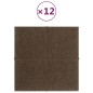 Pannelli Murali 12 pz Marroni 30x30 cm in Tessuto 1,08 m² Pannelli Murali 12 pz Marroni 30x30 cm in Tessuto 1,08 m²