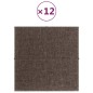 Pannelli Murali 12 pz Tortora 30x30 cm in Tessuto 1,08 m² Pannelli Murali 12 pz Tortora 30x30 cm in Tessuto 1,08 m²
