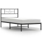 vidaXL Giroletto con Testiera in Metallo Nero 90x190 cm vidaXL Giroletto con Testiera in Metallo Nero 90x190 cm