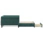 vidaXL Divano Letto Estraibile Cassetti Verde Scuro 100x200cm Velluto vidaXL Divano Letto Estraibile Cassetti Verde Scuro 100x200cm Velluto
