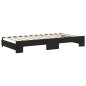 vidaXL Divano Letto Estraibile con Cassetti Nero 100x200 cm in Velluto vidaXL Divano Letto Estraibile con Cassetti Nero 100x200 cm in Velluto