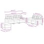 vidaXL Set di Divani 3 pz con Cuscini Rosso Vino in Tessuto vidaXL Set di Divani 3 pz con Cuscini Rosso Vino in Tessuto