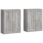 vidaXL Armadietti a Parete 2 pz Grigio Sonoma in Legno Multistrato vidaXL Armadietti a Parete 2 pz Grigio Sonoma in Legno Multistrato