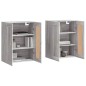 vidaXL Armadietti a Parete 2 pz Grigio Sonoma in Legno Multistrato vidaXL Armadietti a Parete 2 pz Grigio Sonoma in Legno Multistrato