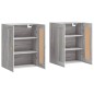 vidaXL Armadietti a Parete 2 pz Grigio Sonoma in Legno Multistrato vidaXL Armadietti a Parete 2 pz Grigio Sonoma in Legno Multistrato