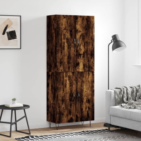vidaXL Credenza Rovere Fumo  69,5x34x180 cm in Legno Multistrato