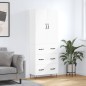 vidaXL Credenza Bianca 69,5x34x180 cm in Legno Multistrato vidaXL Credenza Bianca 69,5x34x180 cm in Legno Multistrato