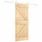 vidaXL Porta Scorrevole con Set Hardware 80x210 cm Legno Massello Pino vidaXL Porta Scorrevole con Set Hardware 80x210 cm Legno Massello Pino