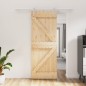 vidaXL Porta Scorrevole con Set Hardware 80x210 cm Legno Massello Pino vidaXL Porta Scorrevole con Set Hardware 80x210 cm Legno Massello Pino