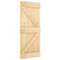 vidaXL Porta Scorrevole con Set Hardware 80x210 cm Legno Massello Pino vidaXL Porta Scorrevole con Set Hardware 80x210 cm Legno Massello Pino