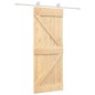 vidaXL Porta Scorrevole con Set Hardware 80x210 cm Legno Massello Pino