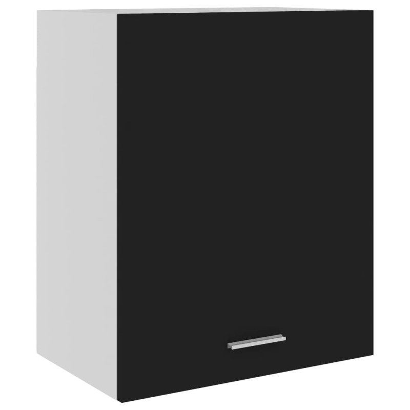 vidaXL Mobile Pensile Nero 50x31x60 cm in Legno Multistrato vidaXL Mobile Pensile Nero 50x31x60 cm in Legno Multistrato
