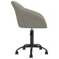 vidaXL Sedia da Ufficio Girevole Grigio Chiaro in Velluto vidaXL Sedia da Ufficio Girevole Grigio Chiaro in Velluto