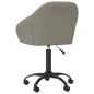 vidaXL Sedia da Ufficio Girevole Grigio Chiaro in Velluto vidaXL Sedia da Ufficio Girevole Grigio Chiaro in Velluto