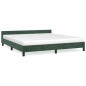 vidaXL Giroletto con Testiera Verde Scuro 180x200 cm in Velluto vidaXL Giroletto con Testiera Verde Scuro 180x200 cm in Velluto