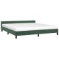 vidaXL Giroletto con Testiera Verde Scuro 180x200 cm in Velluto vidaXL Giroletto con Testiera Verde Scuro 180x200 cm in Velluto