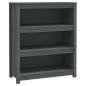Libreria Grigia 80x35x97 cm in Legno Massello di Pino Libreria Grigia 80x35x97 cm in Legno Massello di Pino