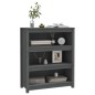 Libreria Grigia 80x35x97 cm in Legno Massello di Pino Libreria Grigia 80x35x97 cm in Legno Massello di Pino