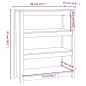Libreria Grigia 80x35x97 cm in Legno Massello di Pino Libreria Grigia 80x35x97 cm in Legno Massello di Pino