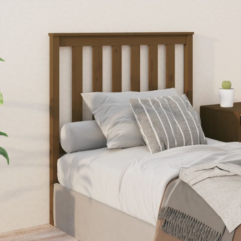 Testiera per Letto Miele 96x6x101 cm in Legno Massello di Pino Testiera per Letto Miele 96x6x101 cm in Legno Massello di Pino