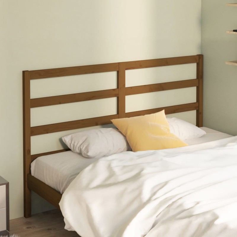 Testiera per Letto Miele 166x4x100 cm in Legno Massello di Pino Testiera per Letto Miele 166x4x100 cm in Legno Massello di Pino