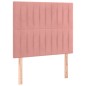 vidaXL Giroletto con Testiera Rosa 120x200 cm in Velluto vidaXL Giroletto con Testiera Rosa 120x200 cm in Velluto