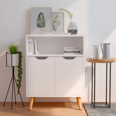 vidaXL Credenza Bianca 60x30x72 cm in Legno Multistrato