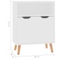 vidaXL Credenza Bianca 60x30x72 cm in Legno Multistrato vidaXL Credenza Bianca 60x30x72 cm in Legno Multistrato