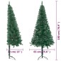 vidaXL Albero di Natale Artificiale ad Angolo con Supporto Verde 180 cm PVC vidaXL Albero di Natale Artificiale ad Angolo con Supporto Verde 180 cm PVC