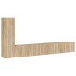 vidaXL Set di Mobili Porta TV 3 pz Rovere Sonoma in Legno Multistrato vidaXL Set di Mobili Porta TV 3 pz Rovere Sonoma in Legno Multistrato