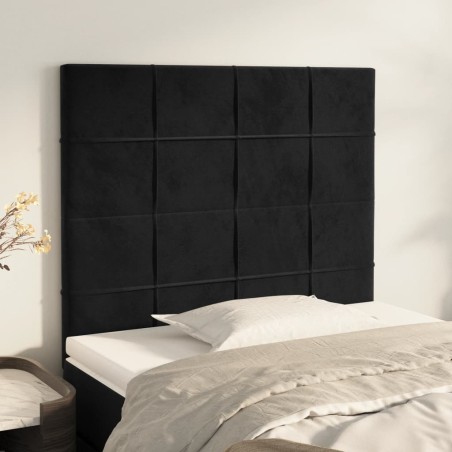 vidaXL Testiere 2 pz Nere 100x5x78/88 cm in Velluto