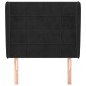 vidaXL Testiera ad Orecchio Nera 103x23x118/128 cm in Velluto vidaXL Testiera ad Orecchio Nera 103x23x118/128 cm in Velluto