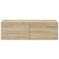 vidaXL Set di Mobili Porta TV 3 pz Rovere Sonoma in Legno Multistrato vidaXL Set di Mobili Porta TV 3 pz Rovere Sonoma in Legno Multistrato