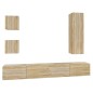 Set di Mobili Porta TV 5 pz Rovere Sonoma in Legno Multistrato Set di Mobili Porta TV 5 pz Rovere Sonoma in Legno Multistrato