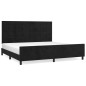 vidaXL Giroletto senza Materasso Nero 200x200 cm in Velluto