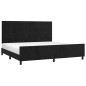vidaXL Giroletto senza Materasso Nero 200x200 cm in Velluto