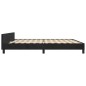vidaXL Giroletto senza Materasso Nero 200x200 cm in Velluto
