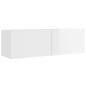 Set Mobili Porta TV 8pz Bianco Lucido in Legno Multistrato Set Mobili Porta TV 8pz Bianco Lucido in Legno Multistrato