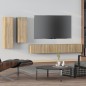 Set di Mobili Porta TV 4 pz Rovere Sonoma in Legno Multistrato Set di Mobili Porta TV 4 pz Rovere Sonoma in Legno Multistrato