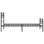 vidaXL Giroletto con Testiera e Pediera Metallo Nero 107x203 cm vidaXL Giroletto con Testiera e Pediera Metallo Nero 107x203 cm