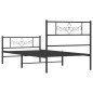 vidaXL Giroletto con Testiera e Pediera Metallo Nero 107x203 cm vidaXL Giroletto con Testiera e Pediera Metallo Nero 107x203 cm