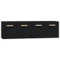 Mobili Parete 2 pz Neri 60x36,5x35 cm Legno Multistrato Mobili Parete 2 pz Neri 60x36,5x35 cm Legno Multistrato