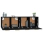 Mobili Parete 2 pz Neri 60x36,5x35 cm Legno Multistrato Mobili Parete 2 pz Neri 60x36,5x35 cm Legno Multistrato