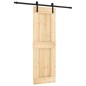 vidaXL Porta Scorrevole con Set Hardware 70x210 cm Legno Massello Pino vidaXL Porta Scorrevole con Set Hardware 70x210 cm Legno Massello Pino