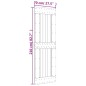 vidaXL Porta Scorrevole con Set Hardware 70x210 cm Legno Massello Pino vidaXL Porta Scorrevole con Set Hardware 70x210 cm Legno Massello Pino