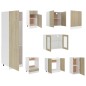 vidaXL Set Armadi da Cucina 8 pz Rovere Sonoma in Truciolato vidaXL Set Armadi da Cucina 8 pz Rovere Sonoma in Truciolato