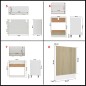 vidaXL Set Armadi da Cucina 8 pz Rovere Sonoma in Truciolato vidaXL Set Armadi da Cucina 8 pz Rovere Sonoma in Truciolato